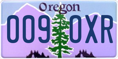 OR license plate 009OXR