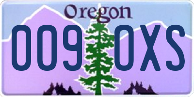 OR license plate 009OXS