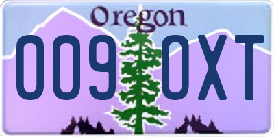 OR license plate 009OXT