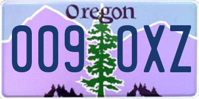 OR license plate 009OXZ