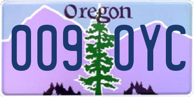 OR license plate 009OYC