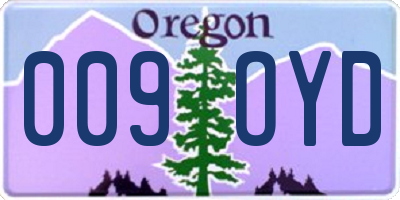 OR license plate 009OYD