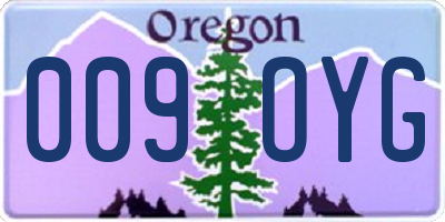 OR license plate 009OYG