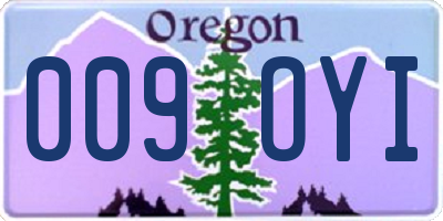 OR license plate 009OYI