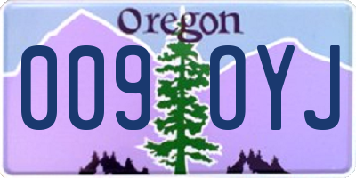 OR license plate 009OYJ