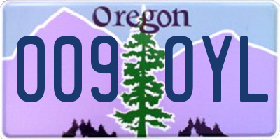 OR license plate 009OYL
