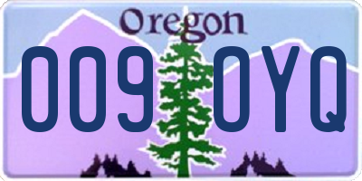 OR license plate 009OYQ