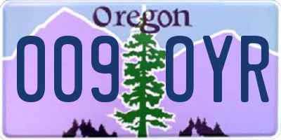 OR license plate 009OYR