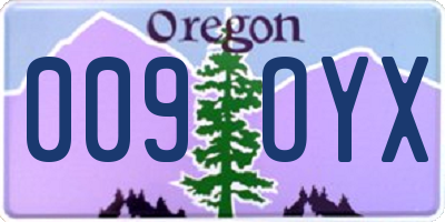 OR license plate 009OYX