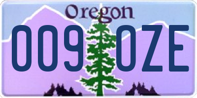 OR license plate 009OZE