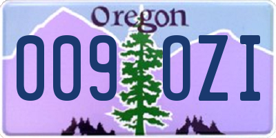 OR license plate 009OZI