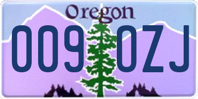 OR license plate 009OZJ