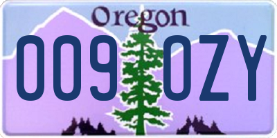 OR license plate 009OZY