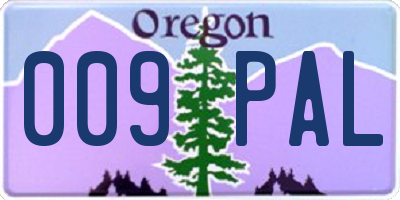 OR license plate 009PAL