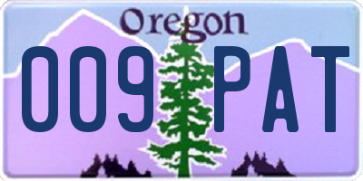 OR license plate 009PAT