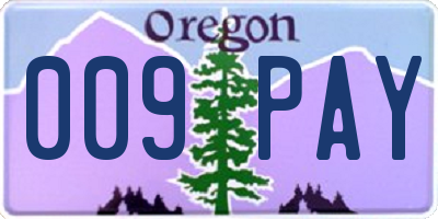 OR license plate 009PAY