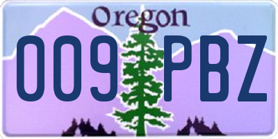OR license plate 009PBZ