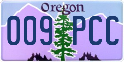 OR license plate 009PCC