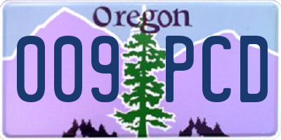 OR license plate 009PCD