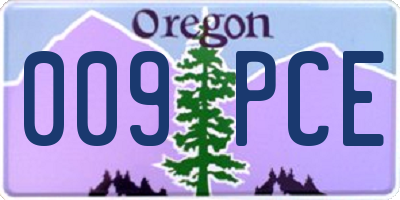 OR license plate 009PCE