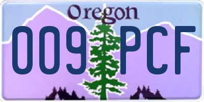 OR license plate 009PCF