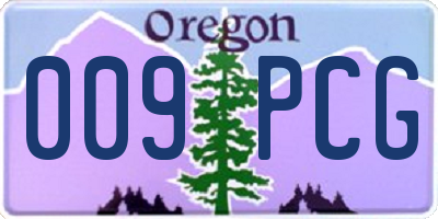 OR license plate 009PCG