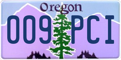 OR license plate 009PCI