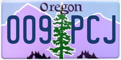 OR license plate 009PCJ