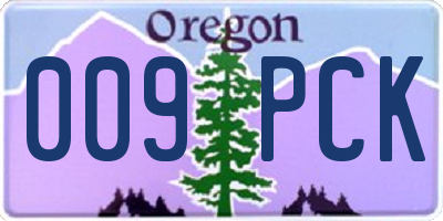 OR license plate 009PCK