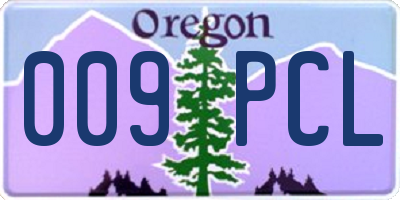 OR license plate 009PCL