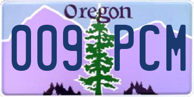 OR license plate 009PCM