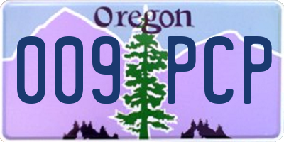 OR license plate 009PCP