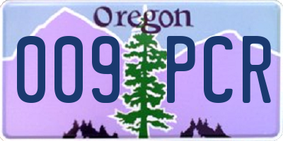 OR license plate 009PCR