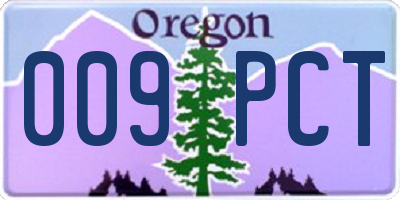 OR license plate 009PCT