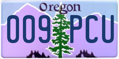 OR license plate 009PCU
