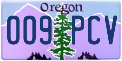 OR license plate 009PCV