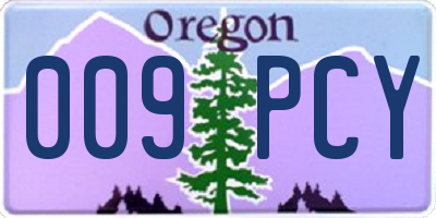 OR license plate 009PCY
