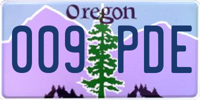 OR license plate 009PDE