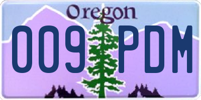 OR license plate 009PDM