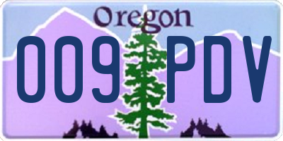 OR license plate 009PDV
