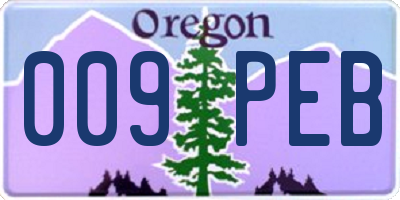 OR license plate 009PEB