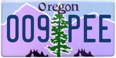 OR license plate 009PEE