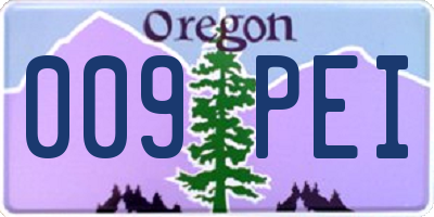 OR license plate 009PEI