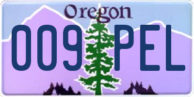 OR license plate 009PEL