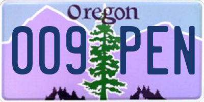 OR license plate 009PEN