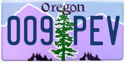 OR license plate 009PEV