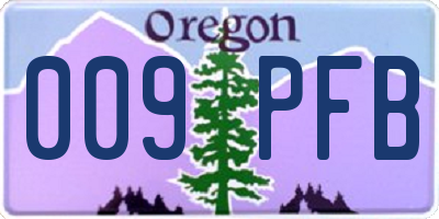 OR license plate 009PFB