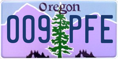 OR license plate 009PFE