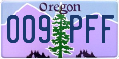 OR license plate 009PFF