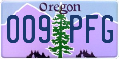 OR license plate 009PFG
